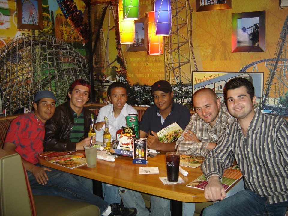 Wangchuk and exchange students from Brazil and Moldova